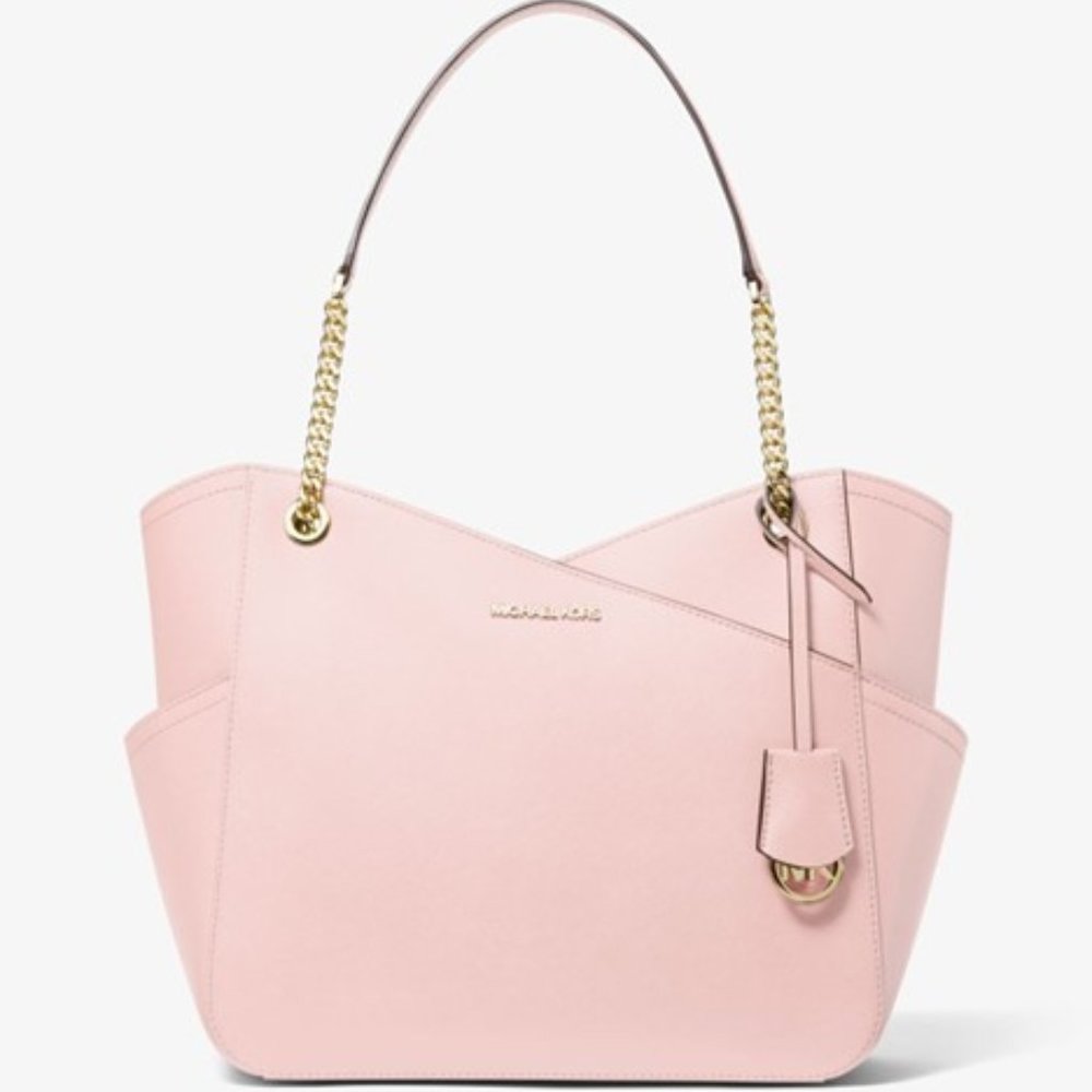 MICHAEL MICHAEL KORS Jet Set Large Saffiano Leather Shoulder Bag in Powder Blush